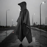 Poncho - Zwart - One Size Fits All - Fietsponcho Fiets - Reflecterende strips - Dames & Heren - Waterdicht