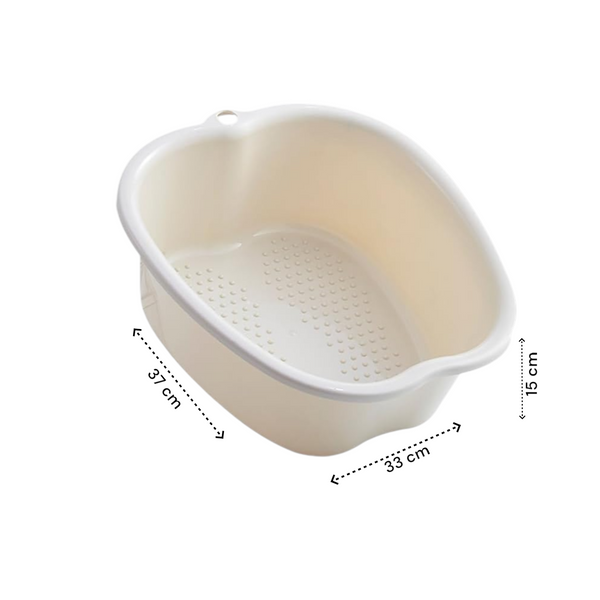 Voetbad - Wit - 37 x 33 x 15 CM - Voetenbad - Massagebad - Ontspanning