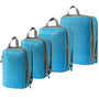 Compressie Packing Cubes - Blauw - 4 stuks - Compression Rits - Organizer Set Voor Koffers en Tassen - Bagage & Backpack Compression