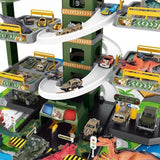 Dinosaur Parkeergarage Speelset met Auto’s & Helikopter – Grote Dino Speelset voor Kinderen – Parkeertoren, Racebanen & Dinosaurus Speelgoed (kopie)