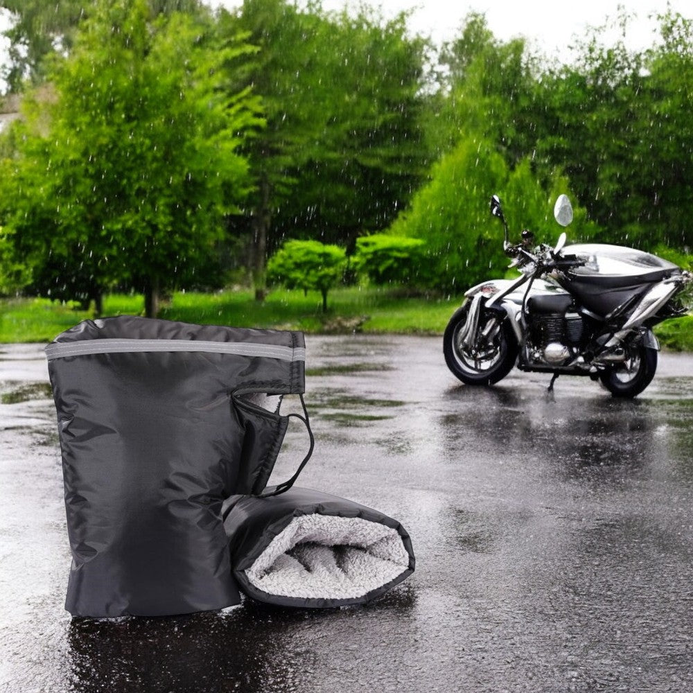 Handmoffen - Zwart - Extra Gewatteerde Fietswanten - Geschikt voor Fietsen, Motoren en Scooters - Handverwarmers - Fietsmoffen - Scooter Handschoenen