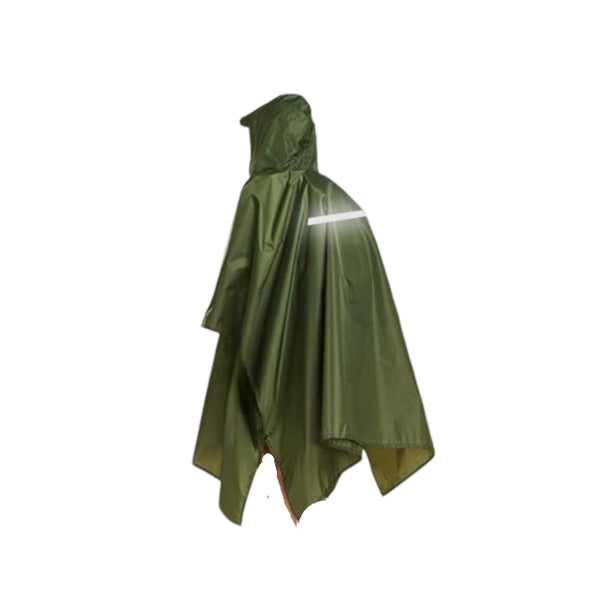 Poncho - Groen - One Size Fits All - Fietsponcho Fiets - Reflecterende strips - Dames & Heren - Waterdicht