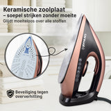 Carewat Stoomstrijkijzer met Stoomgenerator - Goud - 2200W - 1.5L Uitneembare Watertank - 100 g-min Stoomproductie - Keramische Zoolplaat - 3.0 Bar Stoomdruk - Anti-Oververhitting - Geschikt voor alle stoffen