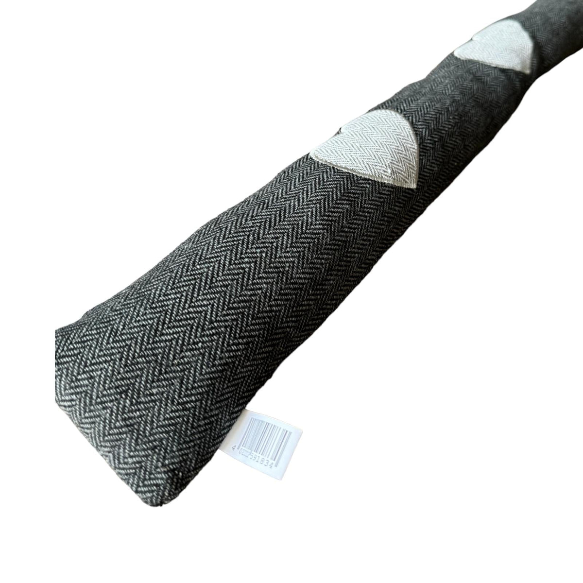 Tochtrol - Donker Grijs Hartjes - Katoen - 90 x 10 cm - Tochthond - Tochtstopper - Isolatie tegen Tocht
