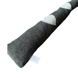 Tochtrol - Donker Grijs Hartjes - Katoen - 90 x 10 cm - Tochthond - Tochtstopper - Isolatie tegen Tocht