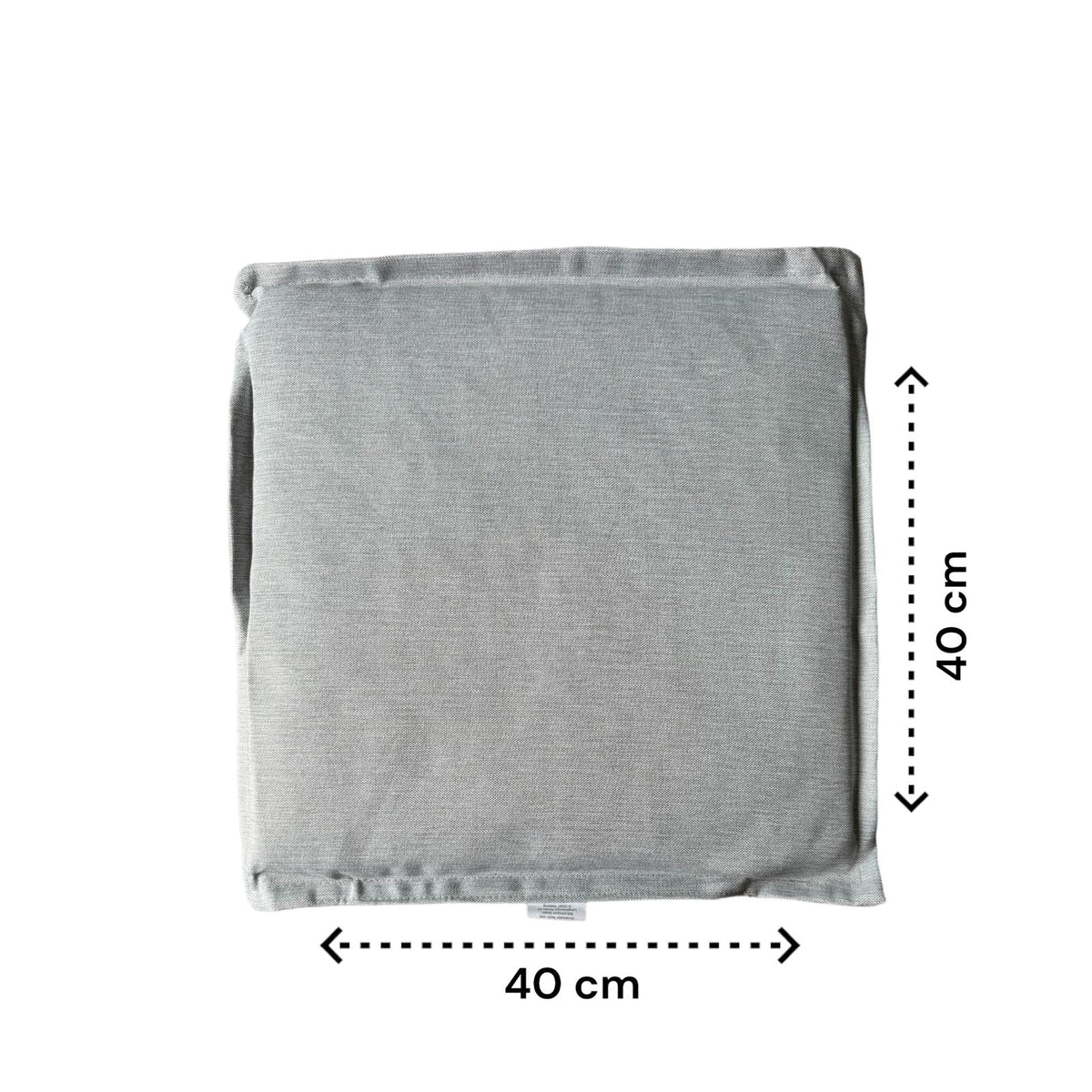 Zitkussen Stoel - Licht Grijs - 40 cm x 40 cm x 2 cm - Geschikt voor Binnen en Buiten - Waterafstotend Materiaal - Kussentje - Stoelkussen