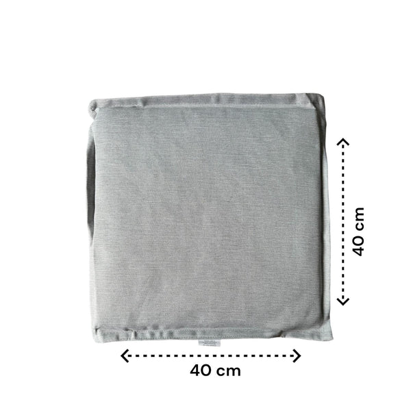 Zitkussen Stoel - Licht Grijs - 40 cm x 40 cm x 2 cm - Geschikt voor Binnen en Buiten - Waterafstotend Materiaal - Kussentje - Stoelkussen