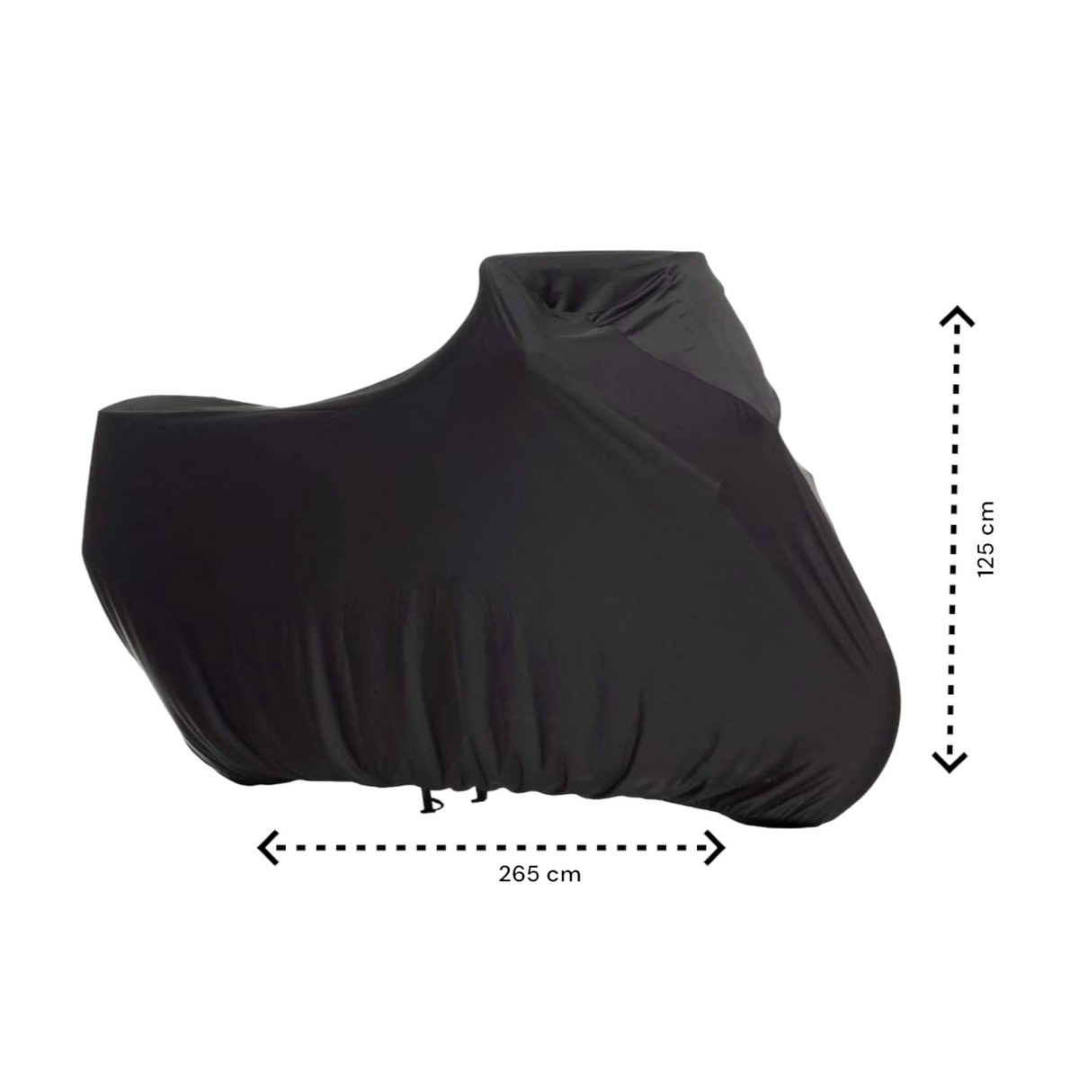 Motorhoes - Zwart - 265 cm x 125 cm - Waterafstotend - Scooterhoes