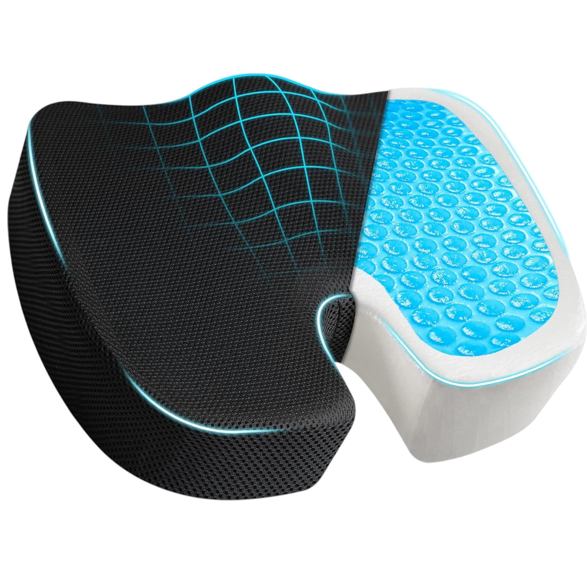 U-Vorm Zitkussen – Donutkussen - Memory Foam – Ademend