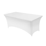 Rechthoekige Tafelhoes Stretch – 180 x 75 x 75 cm – Elastisch & Strak – Wasbaar – Wit – Voor Feesten, Beurzen & Evenementen (kopie)