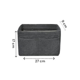 Handtas organizer - Bag in Bag - 11 ruime vakken - Grijs - 27 x 17 x 9 cm (LxBxH)- Tasorganizer