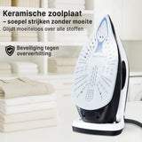 Carewat Stoomstrijkijzer met Stoomgenerator - Wit - 2200W - 1.5L Uitneembare Watertank - 100 g-min Stoomproductie - Keramische Zoolplaat - 3.0 Bar Stoomdruk - Anti-Oververhitting - Geschikt voor alle stoffen