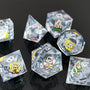 Spongebob Squarepants Liquid Core Dice Set met Zilveren Glitter