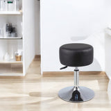 Make-up Kruk - Verstelbaar tot 65 cm - Zwart met Zilver - Kaptafel Stoel - Kaptafel krukje