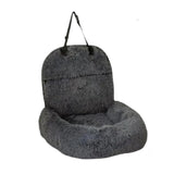 Autostoel Hond Achterbank - Grijs - Fluffy - 70 x 60 x 50 cm - Hondenmand Met Veiligheidsriempje Voor In De Auto - Automand Hond - Hondenstoel voor Grote Honden