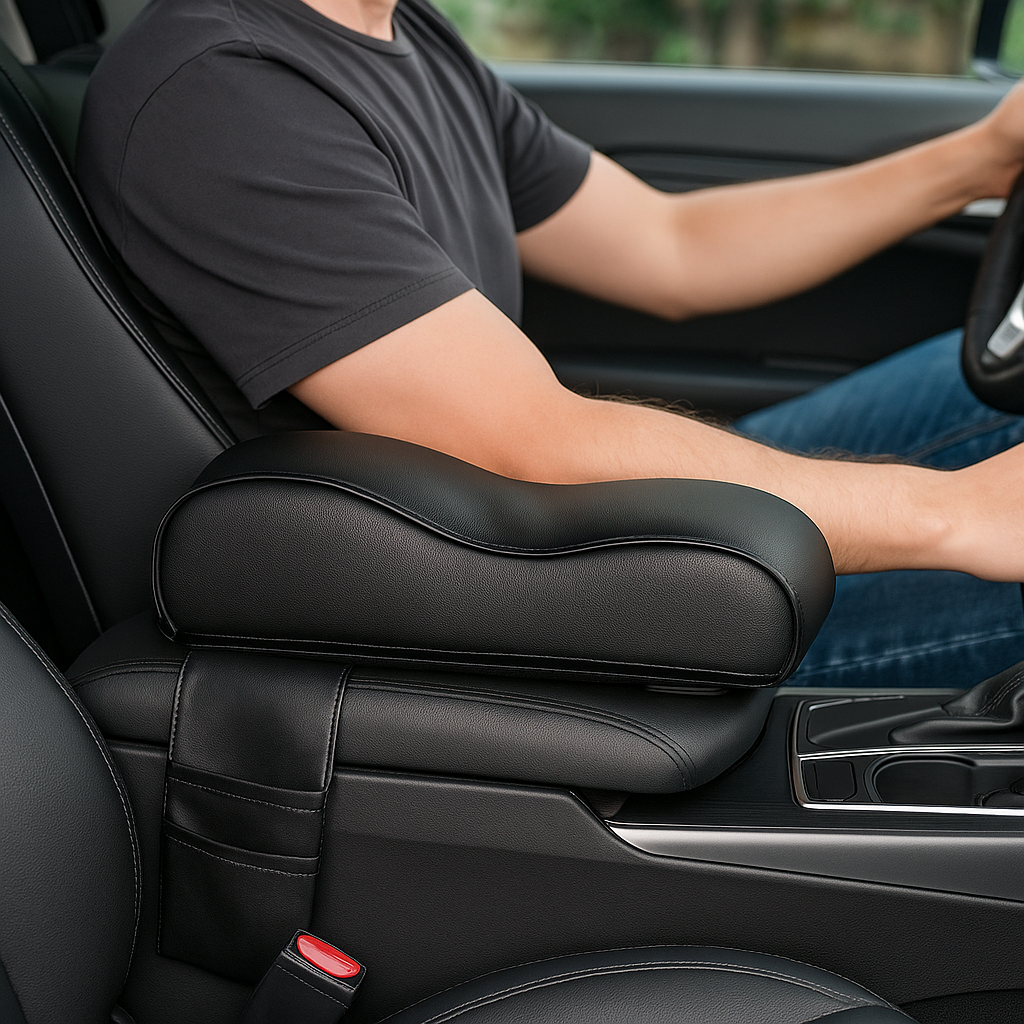 Armsteunkussen voor in de Auto – Zwart - Universeel - Middenarmsteun kussen