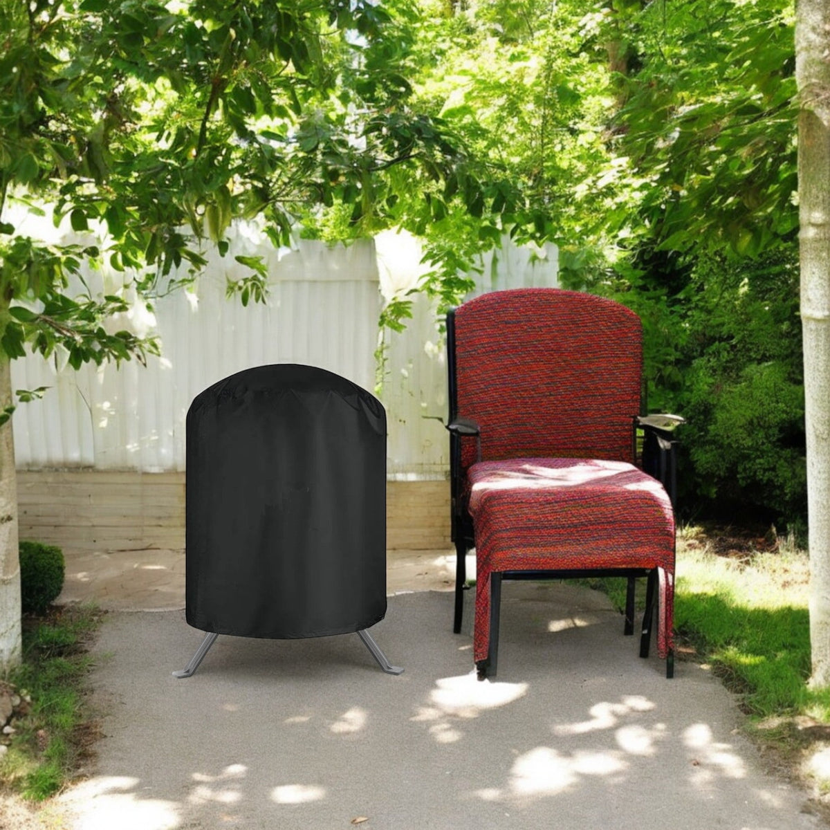 BBQ Hoes - 13 inch - Universeel - Geschikt voor Kamado, Weber, Grill Joe - Barbecue Hoes Waterafstotend - BBQ Accessoires - Beschermhoes Rond met Trekkoord - Kamado Accessoires