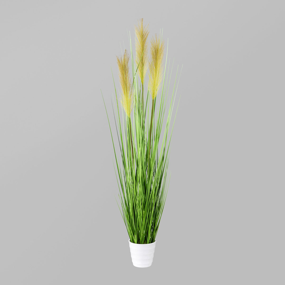 Kopu® Kunstplant Pampusgras 95 cm - 3 pluimen - in witte pot