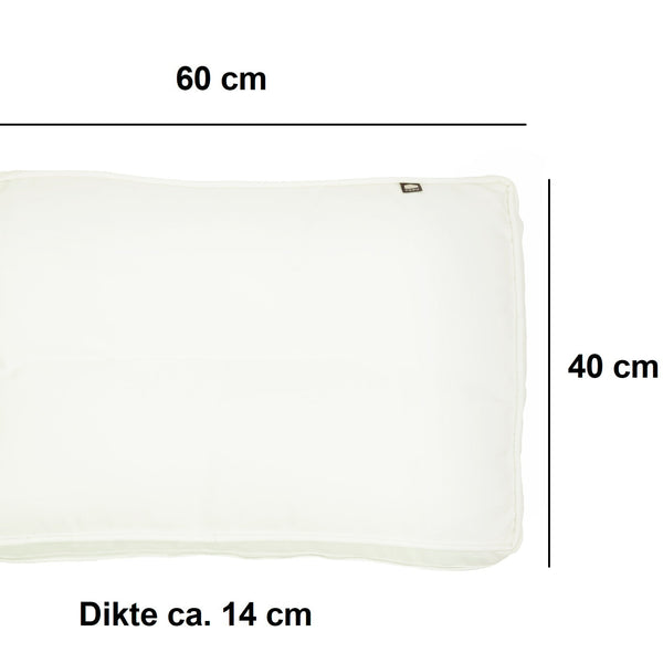 Kopu® Retro Flower Loungekussenset Zit en Rug 60 cm - Ivory