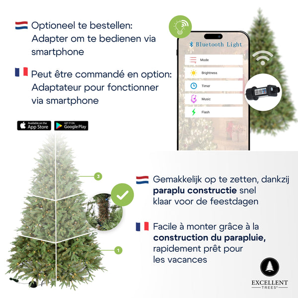 Kerstboom Excellent Trees® LED Ulvik 365 cm met verlichting - Luxe uitvoering - 1210 Lampjes