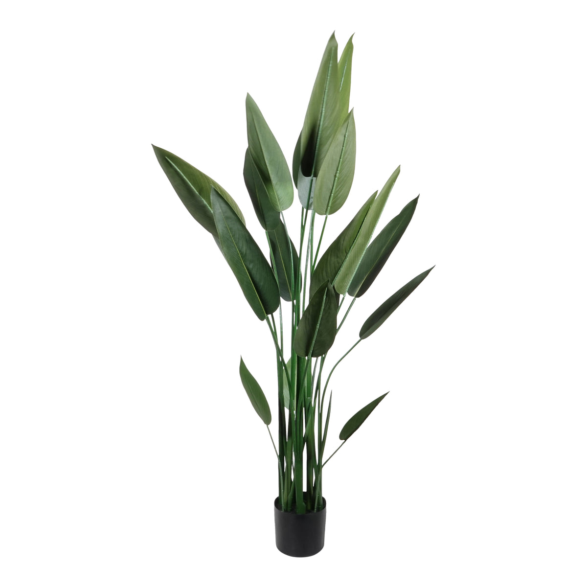 Kopu® Kunstplant Canna 140 cm 20 bladeren - in zwarte pot - Bloemriet