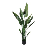 Kopu® Kunstplant Canna 140 cm 20 bladeren - in zwarte pot - Bloemriet