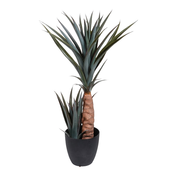 Kopu® Kunstplant Agave 80 cm in zwarte Pot - 2 stammen - Nepplant