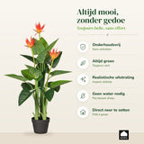 Kopu® Kunstplant Guzmania 105 cm met 3 oranje bloemen - Nepplant