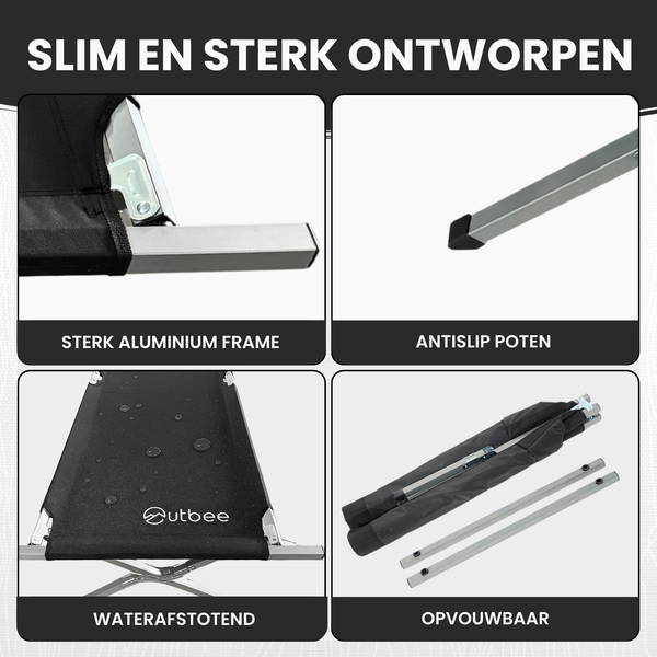 Outbee - Kampeerbed Zwart