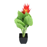 Kopu® Kunstplant Guzmania 58 cm met 3 oranje bloemen - Nepplant