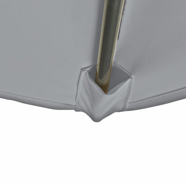 Kopu® Malaga Parasol Vierkant 200x200 cm met Knikarm - Lichtgrijs