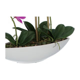 Kopu® Kunstbloem Orchidee 60 cm Roze met Schaal Ovaal - Phalaenopsis