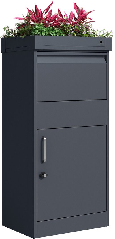 4gardenz® Pakketbrievenbus XL - Staande - Pakketbox - Antraciet