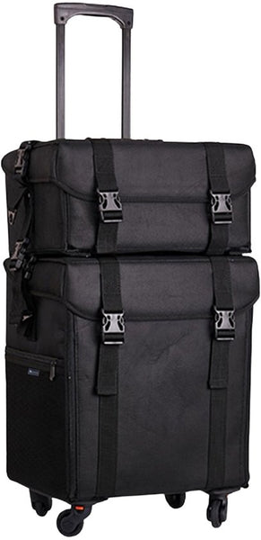 Pedicurekoffer met Wieltjes - Zwart - 60x41x30 cm - Pedicure case - Ambulante Pedicure Koffer