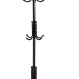 Kapstok Staand – Kledingrek met 12 Haken – Hoogte 172 cm – Staande Kapstok Metaal – Vrijstaande Kapstok – Zwart – Voor Hal, Slaapkamer en Kantoor