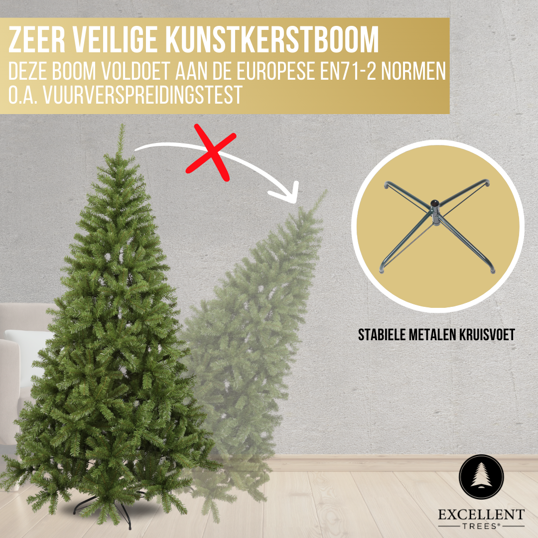 Excellent Trees® Oppdal 150 cm Kerstboom - Smalle kunstkerstboom - ⌀82cm - ↕150cm