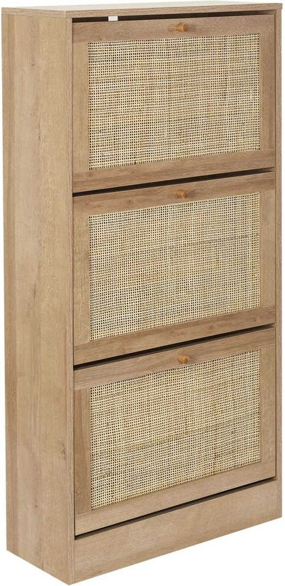 Schoenenkast Bali 3 lades 24x60x113 cm - voor 18 paar - Bruin