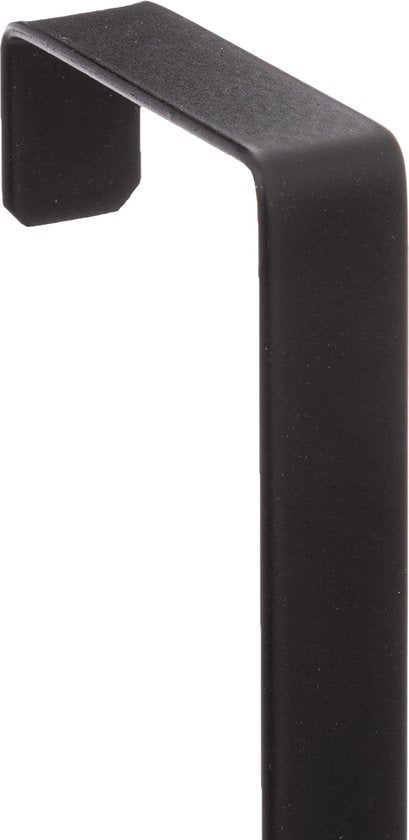 Deurkapstok 5 haken voor deur metaal 40x2x29 cm - Zwart