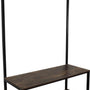 4livingz Stevige Retro Kapstok Bank 42x100x183 cm - zwart/bruin