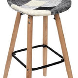 Home Deco Factory Lund Patchwork Barkruk - Grijs
