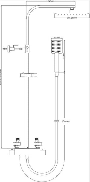Luzzo® Regendouche met