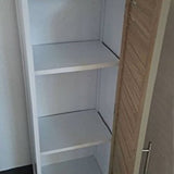 Badkamerkast Stockholm met deur en 6 planken 35x26x173 cm - Wit/Bruin