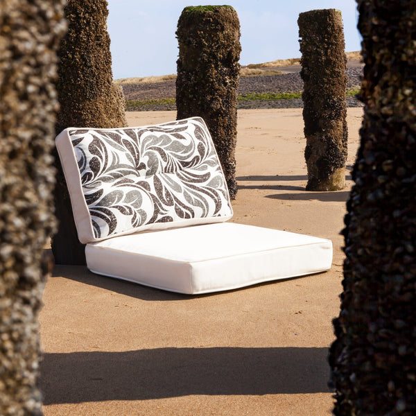 Kopu® Retro Flower Loungekussenset Zit en Rug 60 cm - Ivory