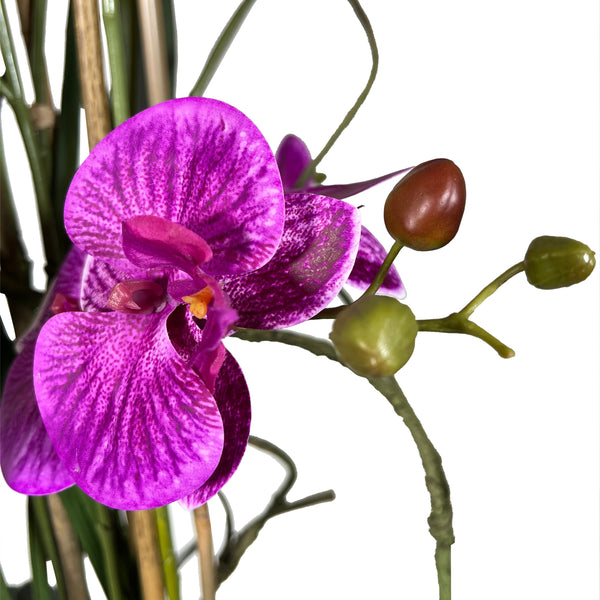 Kopu® Kunstplant Orchidee 160 cm Roze in Hoge Bloempot - Phalaenopsis