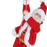 Zingende en Klimmende Kerstman met Touw - Geluidsfunctie - Binnengebruik