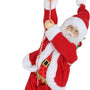 Zingende en Klimmende Kerstman met Touw - Geluidsfunctie - Binnengebruik