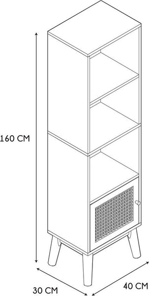 Badkamermeubel-set Bali - Combinatieset Wastafelonderkast + Kolomkast hoog