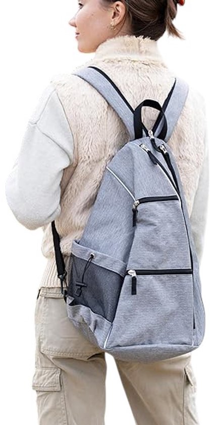 Padel- en Tennistas Rugzak - Grijs - Waterdicht, Ademend en Comfortabel voor Padel, Pickleball, Tennis & Meer