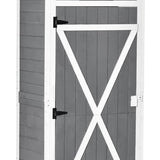 Gelakt Houten Tuinkast Berging 182cm - Grijs
