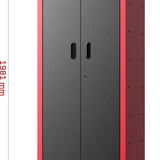 Feistos Gereedschapskast Juno Solo- 46x66x198 cm - Zwart/Rood